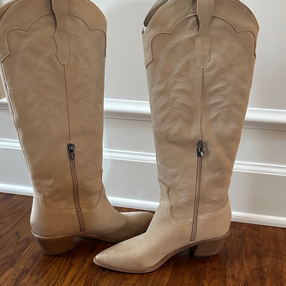 Dolce Vita Tan Heeled Boots - Picture 3 of 6